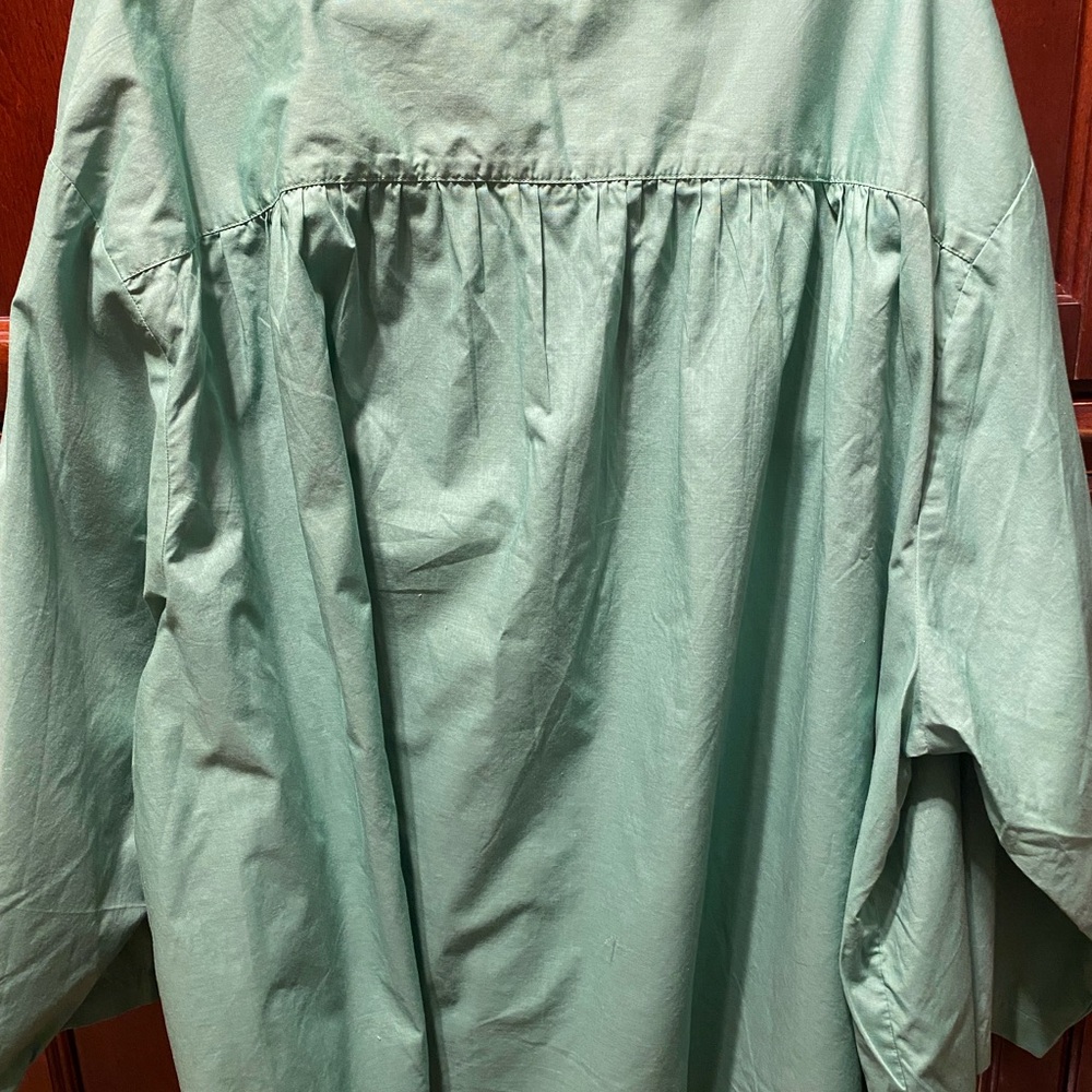 Green Button-Up Shirt plus size 5X Women’s - Picture 11 of 13